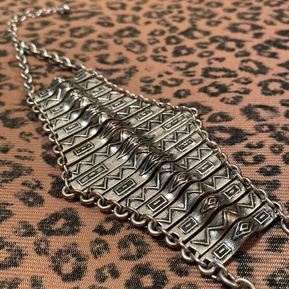 BoHo Silvertone Bracelet